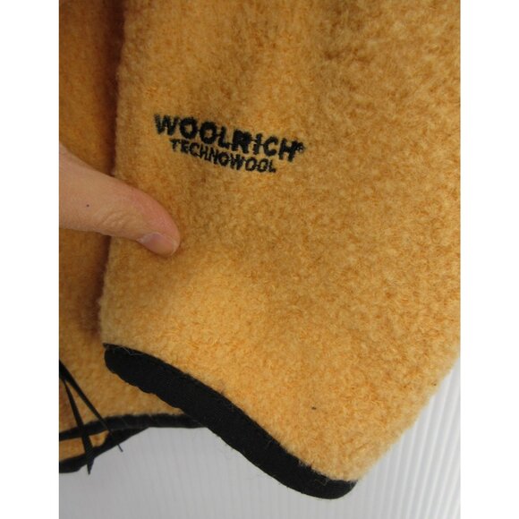 VINTAGE Woolrich Jacket Large Mustard TechnoWool Fleece 90s Y2K * - Picture 5 of 13